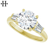 1.50ctr-3.00ctr Round Cut Diamond Customizable Ring