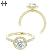 1.11ctw Round Cut Lab Grown Diamond Ring