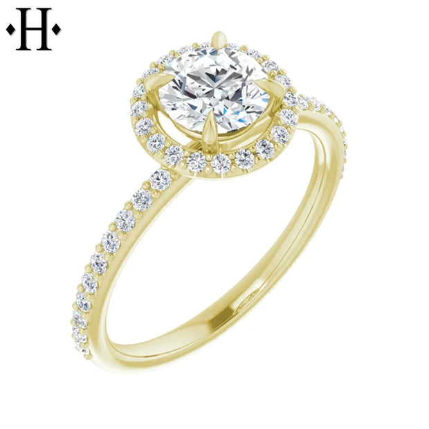 1.11ctw Round Cut Lab Grown Diamond Ring