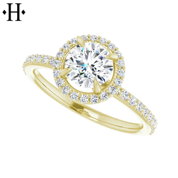 1.11ctw Round Cut Lab Grown Diamond Ring