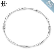 Sterling Silver Italian Signature Stackable Bangle