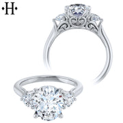 1.00ctr-3.00ctr Oval Cut Diamond Customizable Ring