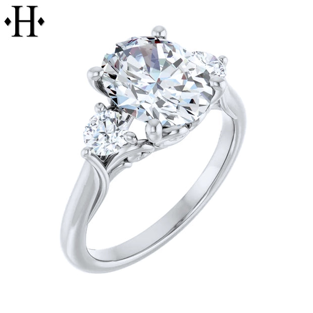 1.00ctr-3.00ctr Oval Cut Diamond Ring