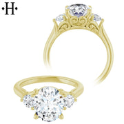 1.00ctr-3.00ctr Oval Cut Diamond Ring