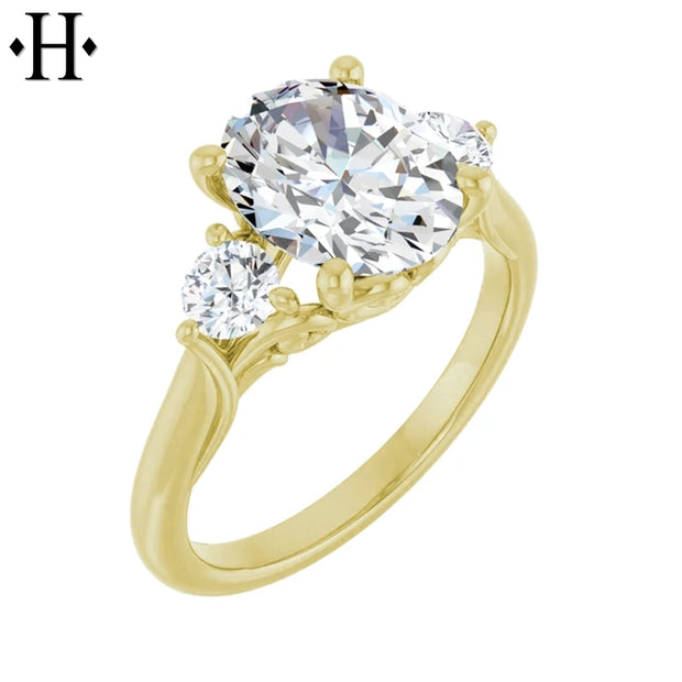 1.00ctr-3.00ctr Oval Cut Diamond Ring