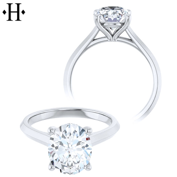 2.09ct Oval Cut Lab Grown Diamond Ring