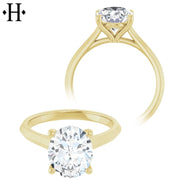 2.00cts Oval Cut Lab Grown Diamond Ring