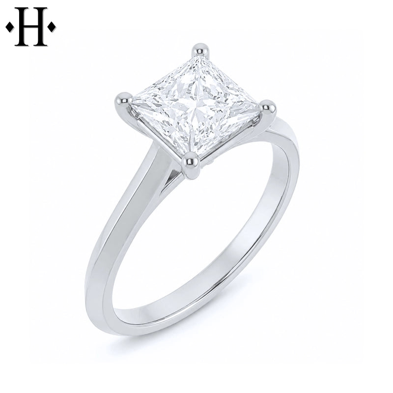 1.75ctw Princess Cut Lab Grown Diamond Ring