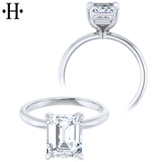 2.10ct Emerald Cut Lab Grown Diamond Ring