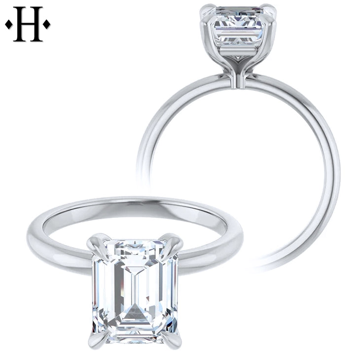 2.10ctw Emerald Cut Lab Grown Diamond Ring