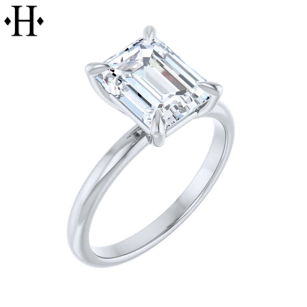 2.10ct Emerald Cut Lab Grown Diamond Ring