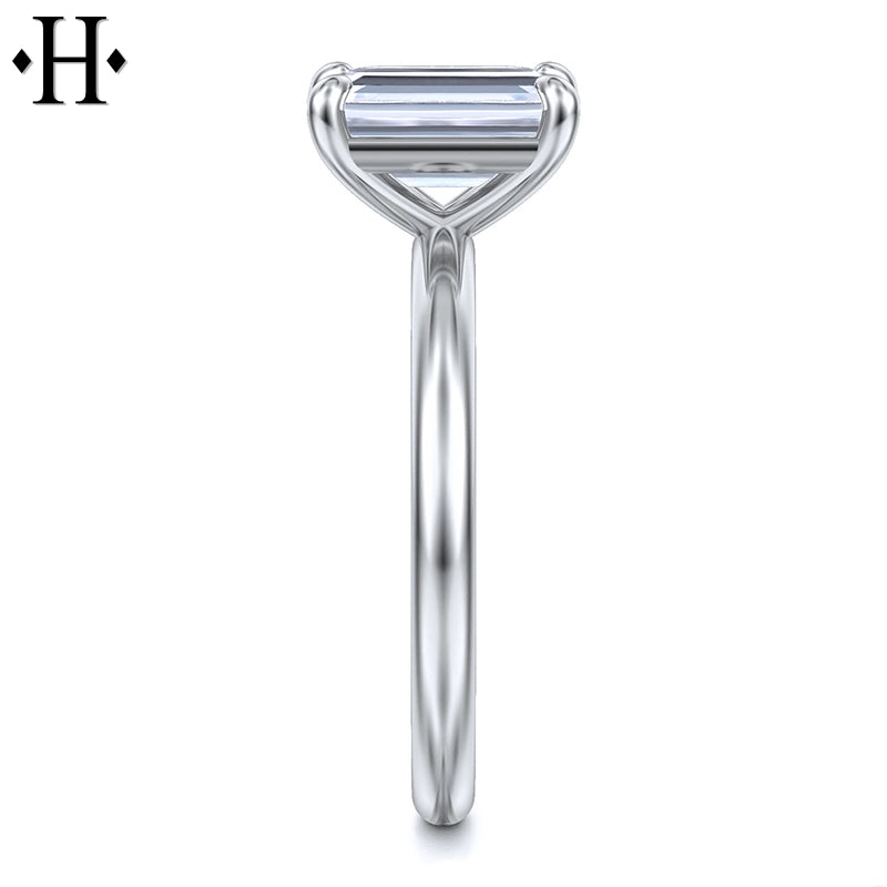 1.00ctr-2.00ctr Emerald Cut Lab Grown Diamond Ring Tailor Made