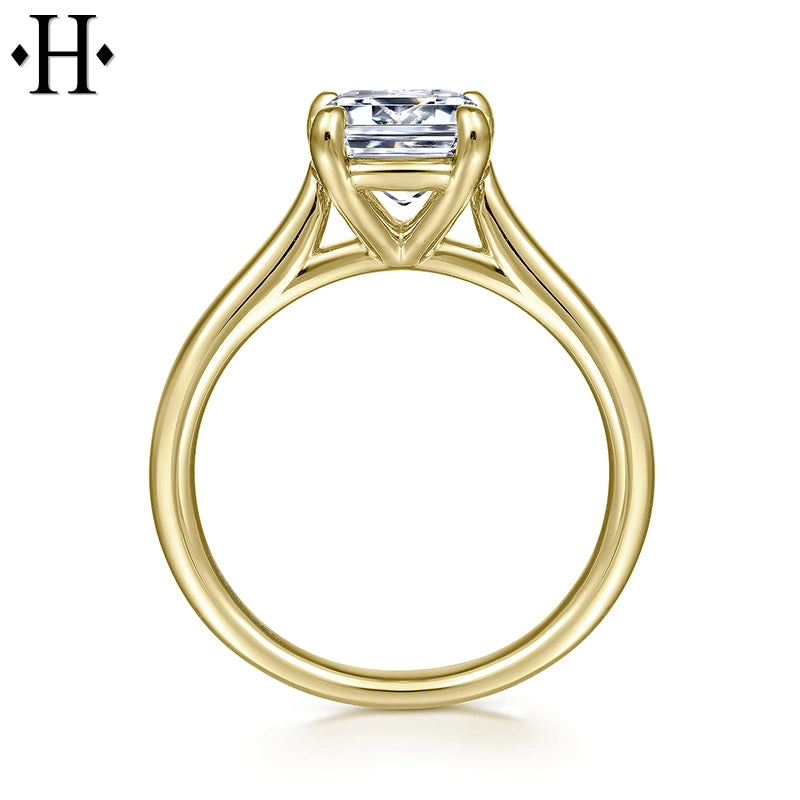 1.00ctr-3.00ctr Emerald Cut Lab Grown Diamond Ring