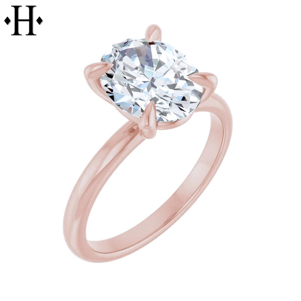 1.00ctr-2.00ctr Oval Cut Moissanite Customizable Ring