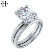 1.51ct Oval Cut Lab Grown Diamond Ring