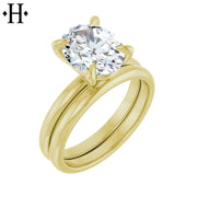 0.75ctr-3.00ctr Oval Cut Lab Grown Diamond Ring