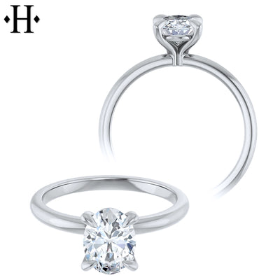 0.94ct Oval Cut Lab Grown Diamond Ring