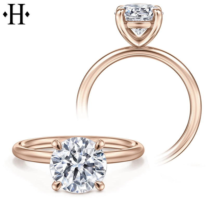 1.00ctr-2.00ctr Round Cut Lab Grown Diamond Ring Tailor Made
