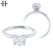 0.93ct Round Cut Lab Grown Diamond Ring