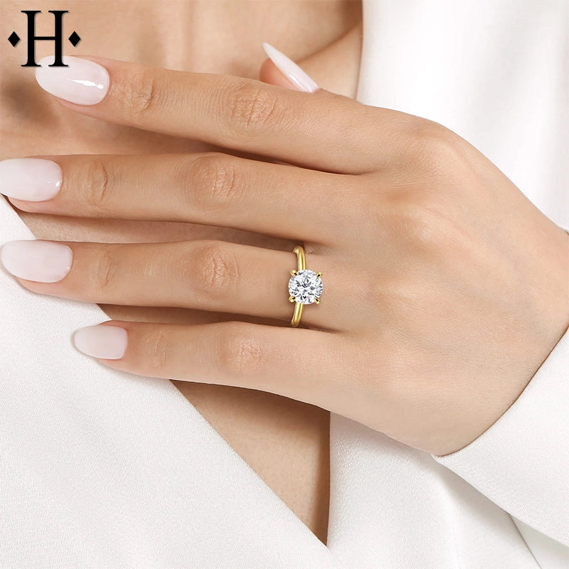 1.00ctr-2.00ctr Round Cut Lab Grown Diamond Ring Tailor Made