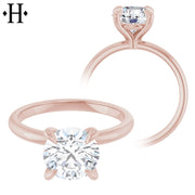 1.00ctr-2.00ctr Round Cut Moissanite Customizable Ring