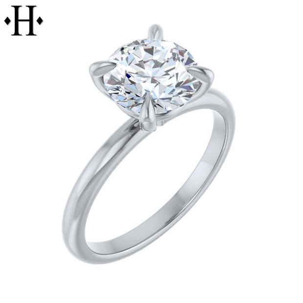 1.00ctr-2.00ctr Round Cut Moissanite Customizable Ring