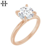 0.75ctr-2.00ctr Round Cut Lab Grown Diamond Ring