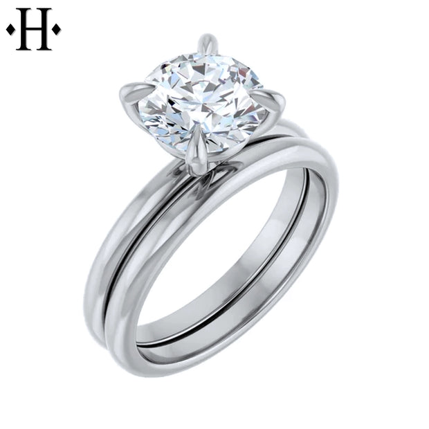 0.75ctr-2.00ctr Round Cut Lab Grown Diamond Ring