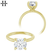 0.75ctr-2.00ctr Round Cut Lab Grown Diamond Ring