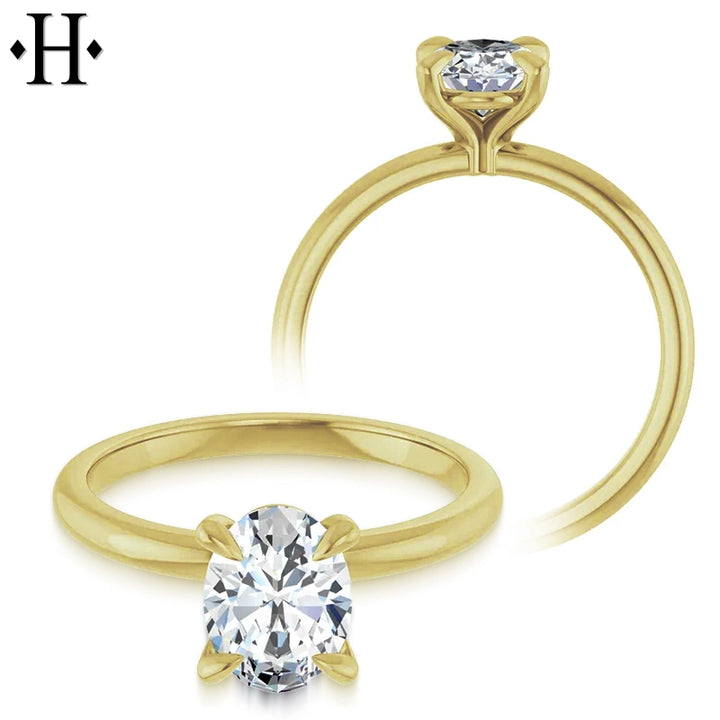 1.12ctw Oval Cut Lab Grown Diamond Ring