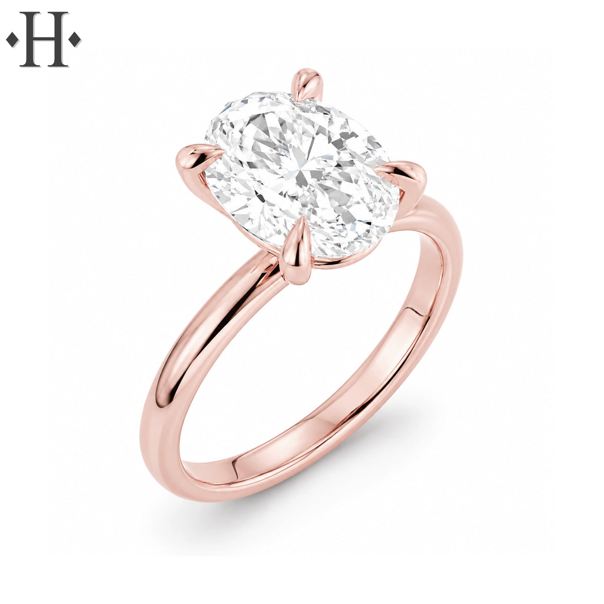 1.00ctr-3.00ctr Oval Cut Moissanite Ring Tailor Made