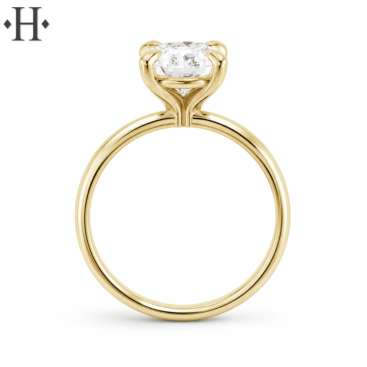 1.00ctr-3.00ctr Oval Cut Moissanite Ring Tailor Made