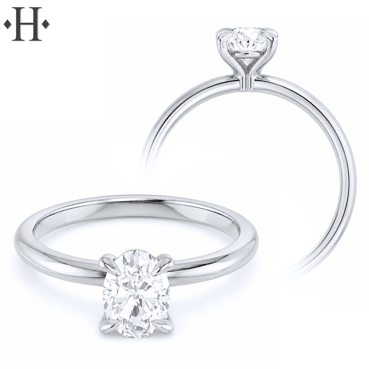0.94ctw Oval Cut Lab Grown Diamond Ring