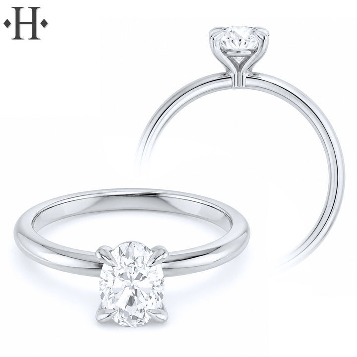 0.94ctw Oval Cut Lab Grown Diamond Ring