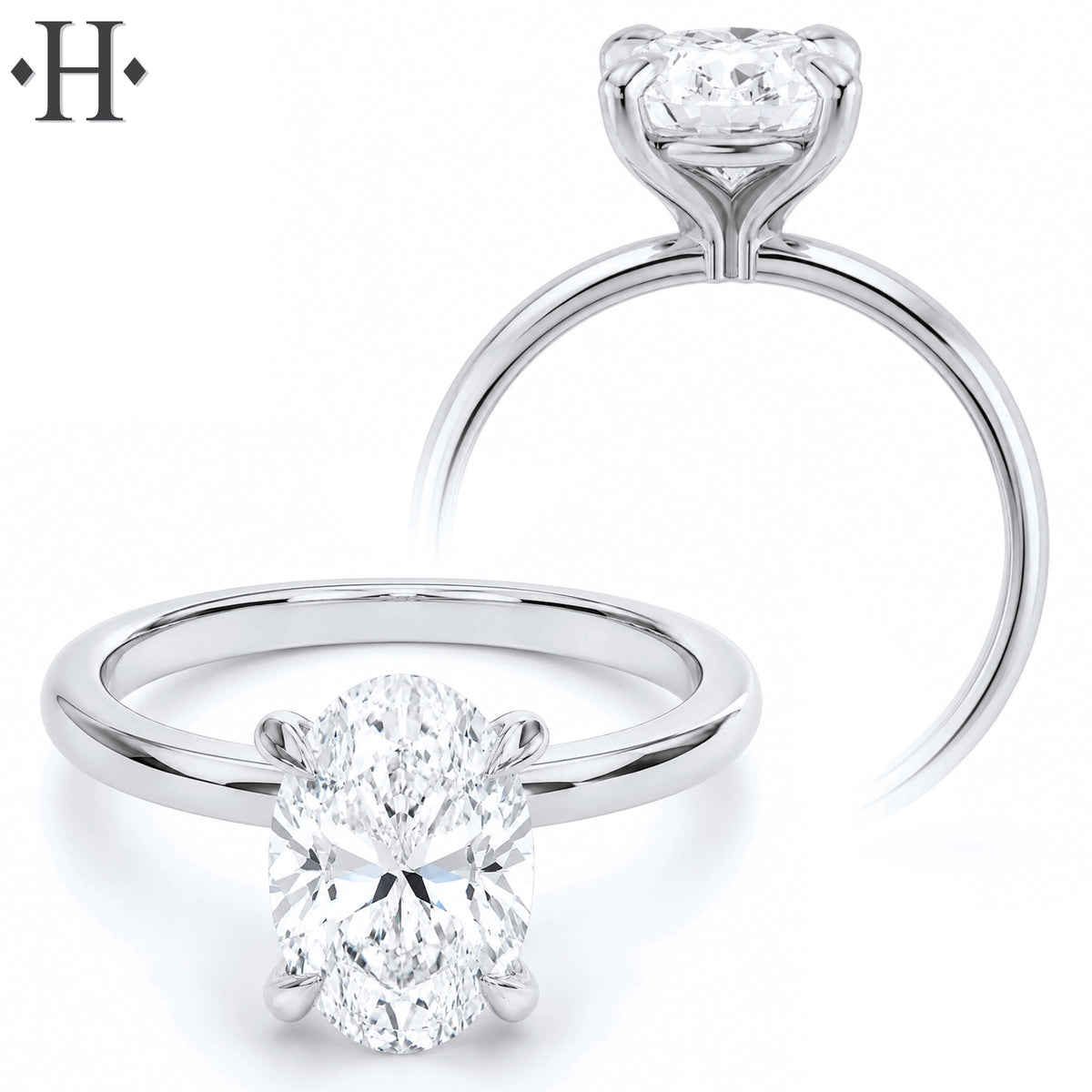 1.51ctw Oval Cut Lab Grown Diamond Ring