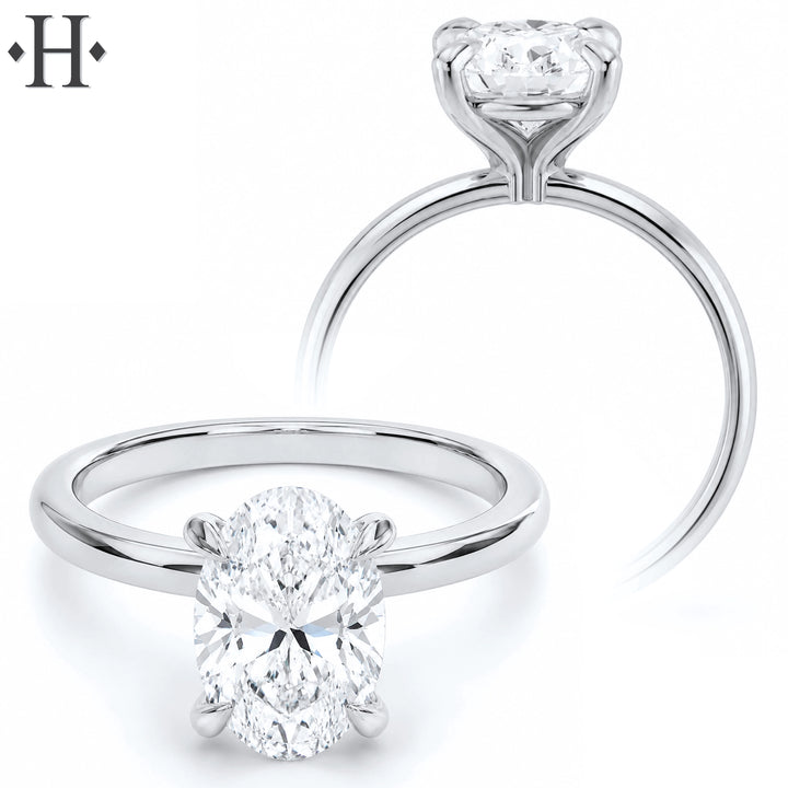 1.51ctw Oval Cut Lab Grown Diamond Ring