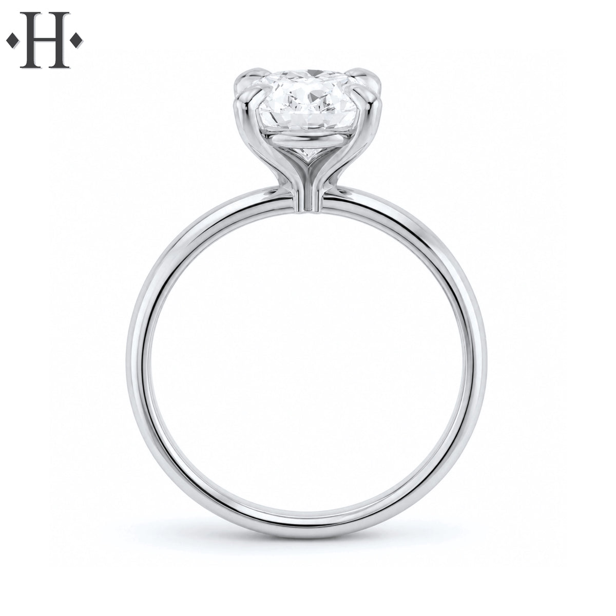 1.00ctr-3.00ctr Oval Cut Moissanite Ring Tailor Made