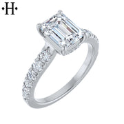 1.50ctr-3.00ctr Emerald Cut Diamond Customizable Ring