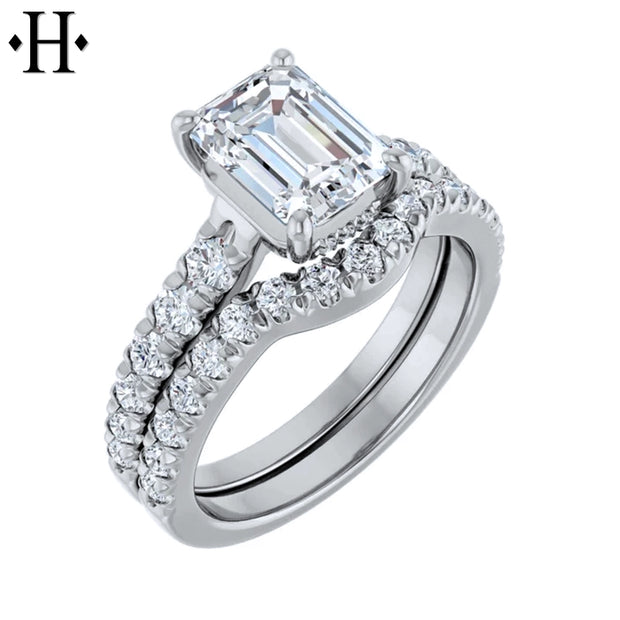 1.50ctr-3.00ctr Emerald Cut Diamond Customizable Ring