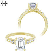 1.50ctr-3.00ctr Emerald Cut Lab Grown Diamond Ring