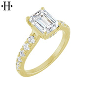 1.50ctr-3.00ctr Emerald Cut Lab Grown Diamond Ring