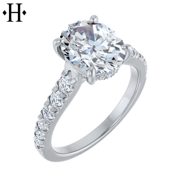 1.50ctr-3.00ctr Oval Cut Lab Grown Diamond Ring