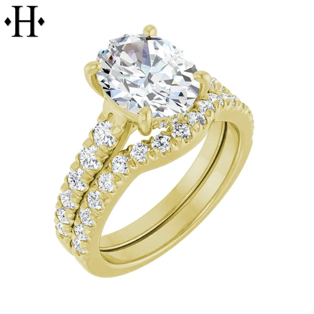 1.50ctr-3.00ctr Oval Cut Diamond Customizable Ring