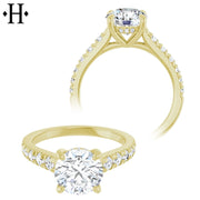 1.50ctr-3.00ctr Round Cut Lab Grown Diamond Ring