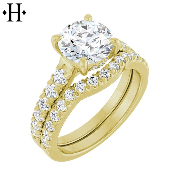 1.50ctr-3.00ctr Round Cut Lab Grown Diamond Ring