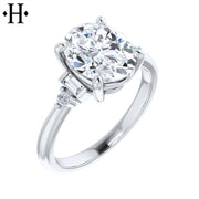 1.00ctr-3.00ctr Oval Cut Moissanite Ring