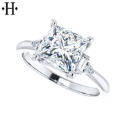 1.00ctr-3.00ctr Princess Cut Lab Grown Diamond Ring