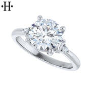 1.00ctr-3.00ctr Round Cut Lab Grown Diamond Ring