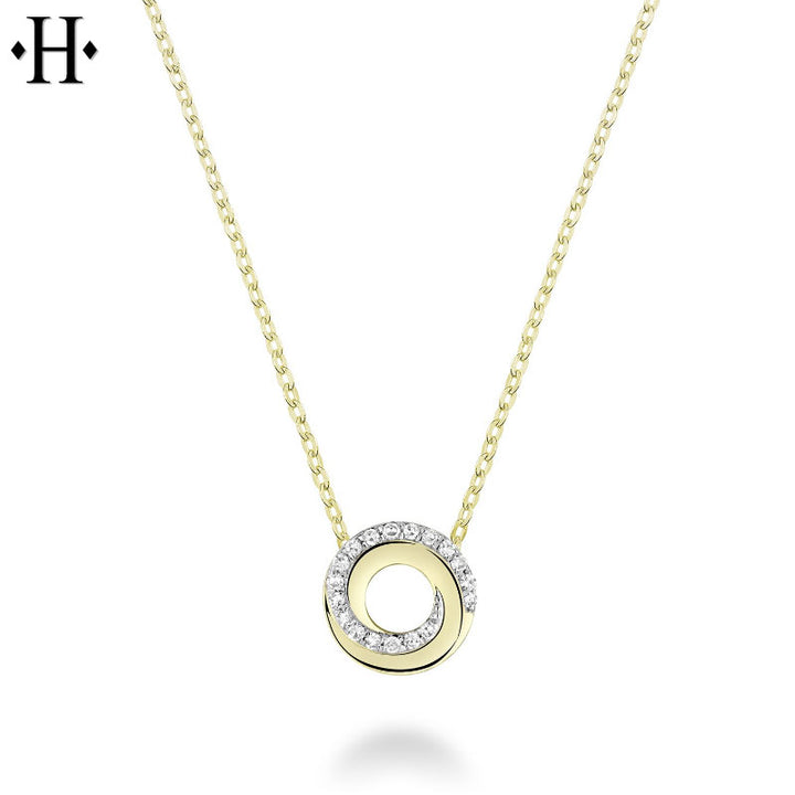 Natural Diamond Circle Necklace
