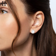 Cultured Pearl & Diamond Earrings